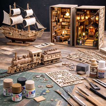 Дървени модели и book nooks