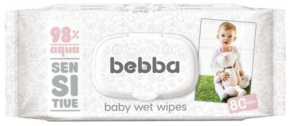 Мокри кърпи Silkline Bebba - Sensetive, 80 броя | kindermarket.bg