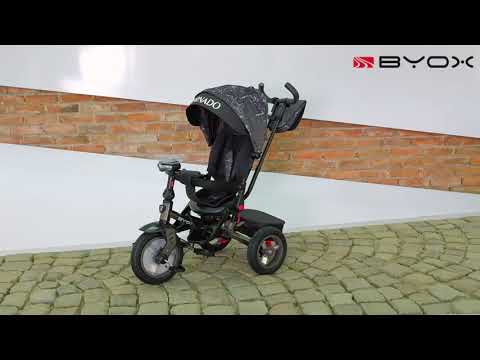 Триколка Byox - Tornado, с музикално табло, червена