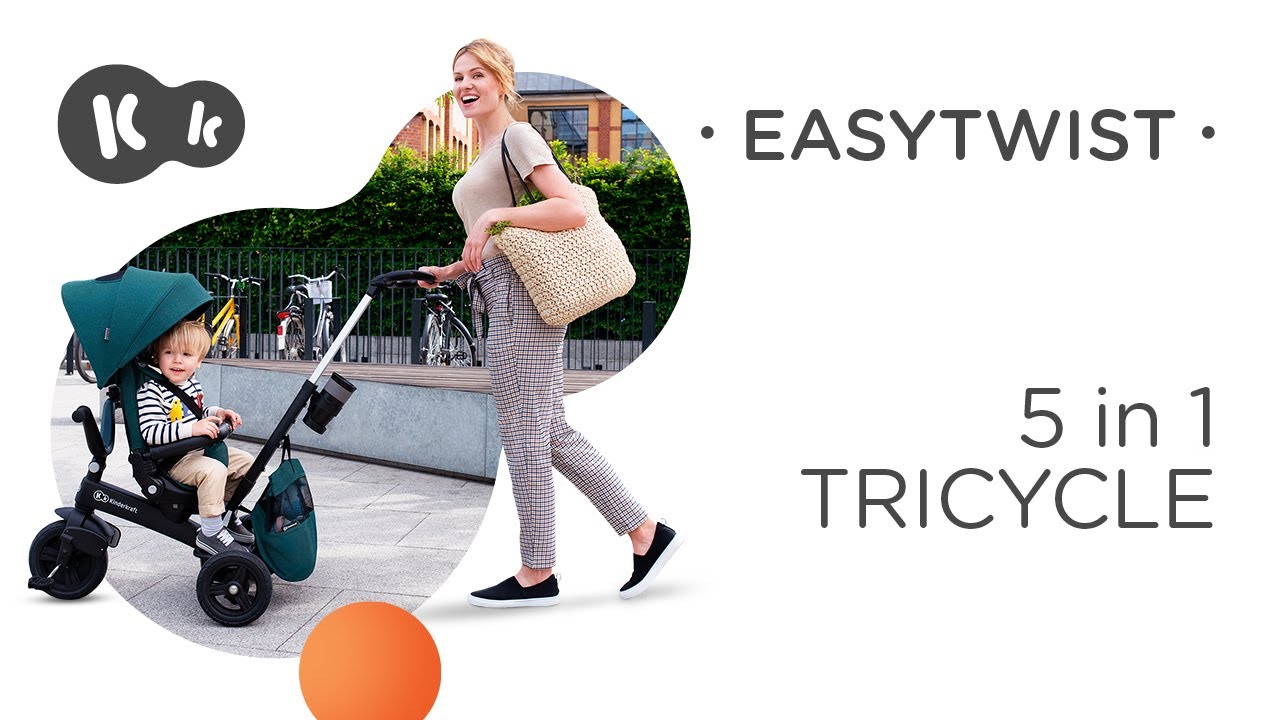 Триколка KinderKraft - Easytwist, Птици, Бежова