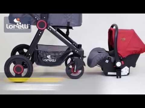Комбинирана количка 3 в 1 Lorelli - Alexa set, Luxe Black