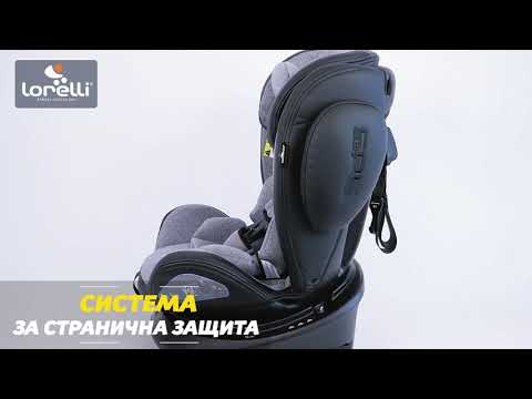 Столче за кола Lorelli - Aviator SPS IsoFix, 360°, Black & Light Grey