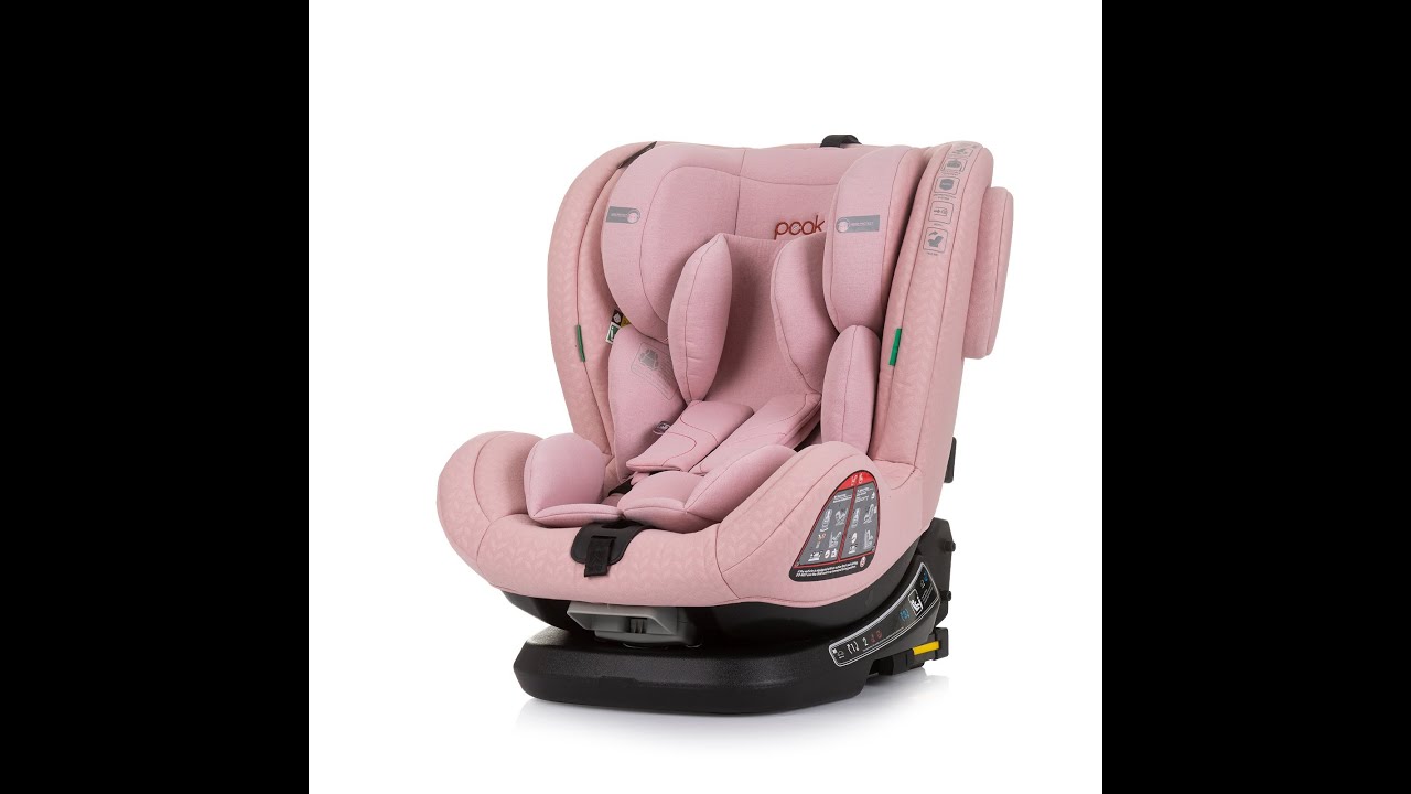 Столче за кола Chipolino - Peak, i-Size, IsoFix, 360°, Фламинго
