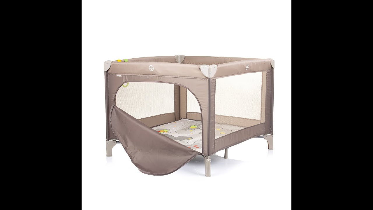 Преносима бебешка кошара за игра Chipolino - Pop Up, Мече, Бежова