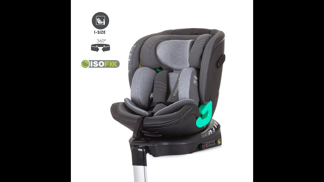 Столче за кола Chipolino - Maxsafe, Isofix, 360°, I-Size, 40-150 сm, Графит