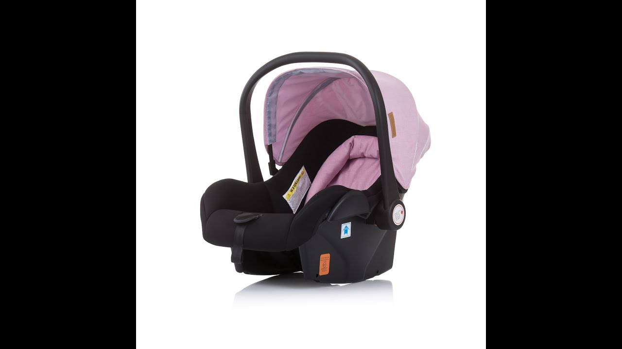 Кошница за кола Chipolino - Камеа, С адаптор, 40-87 сm, Пудра