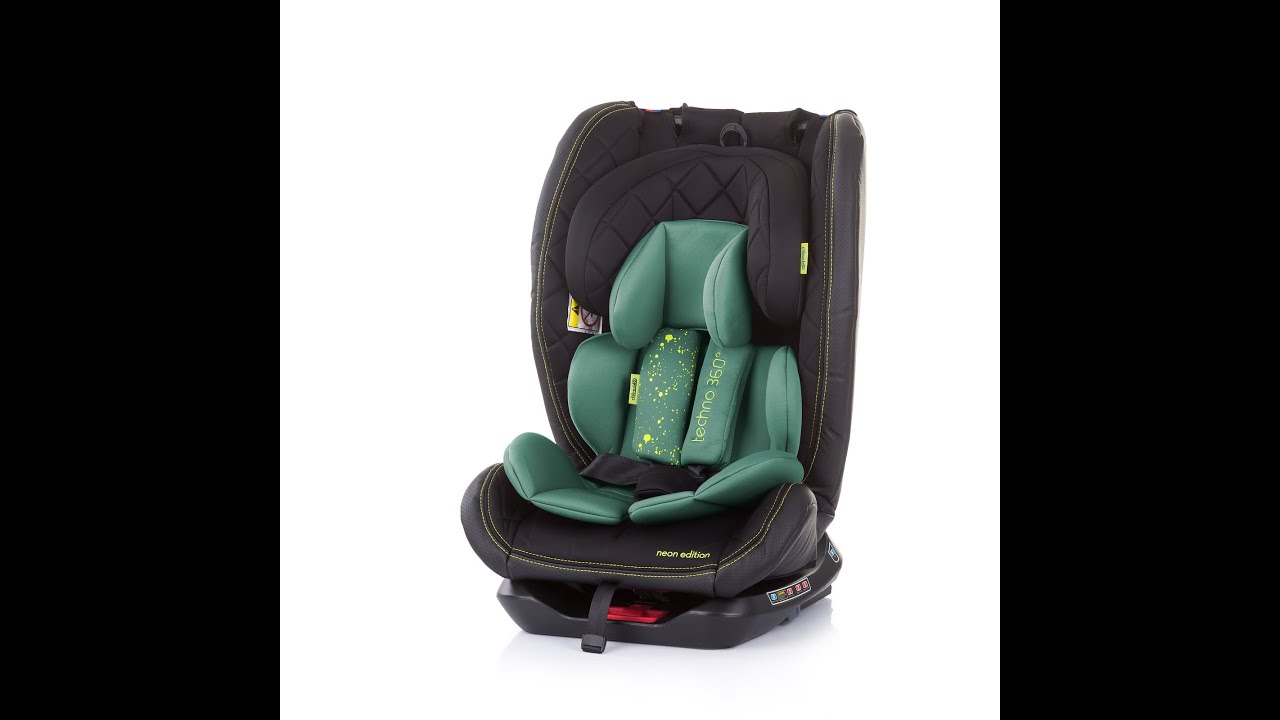 Столче за кола Chipolino - Техно, 360°, Isofix, 40-150 сm, Черно