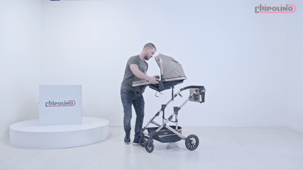 Комбинирана количка Chipolino - Естел, антрацит