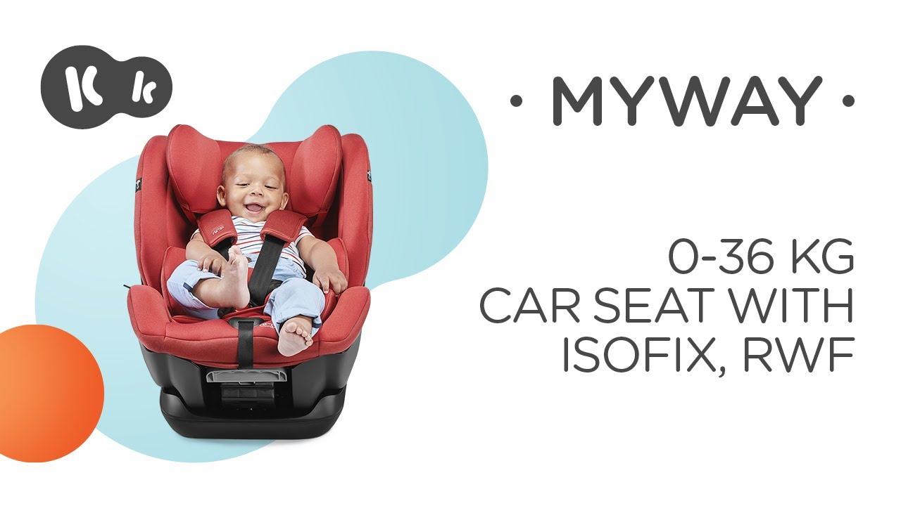 Столче за кола с IsoFix KinderKraft - MYWAY, 0 - 36 kg, Червено