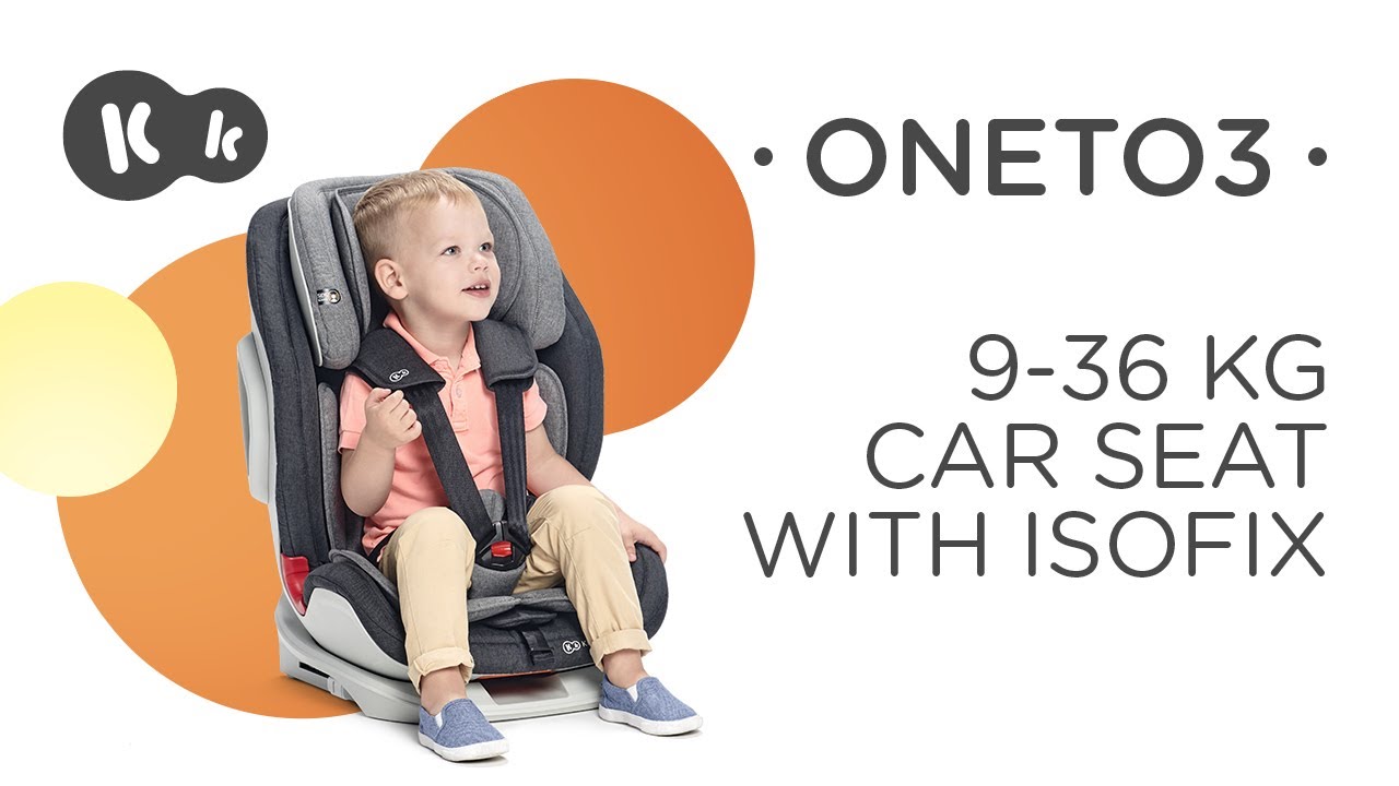 Столче за кола KinderKraft - Oneto3, 9-36 kg, с IsoFix, сиво