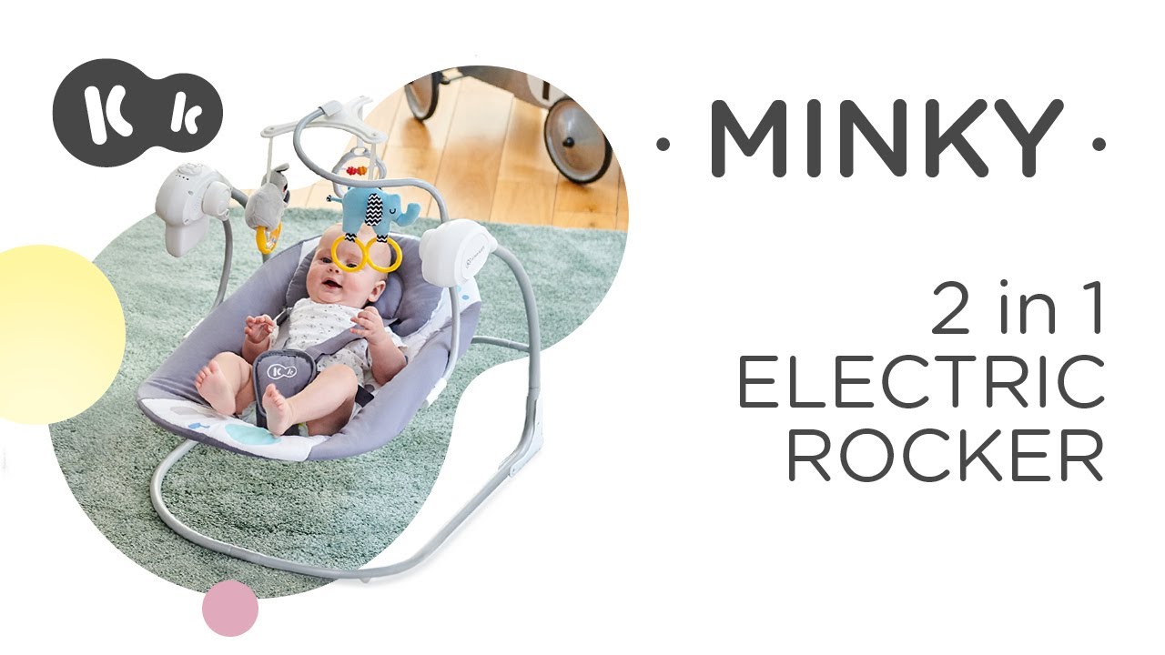 Бебешка люлка 2 в 1 KinderKraft - Minky, Мента