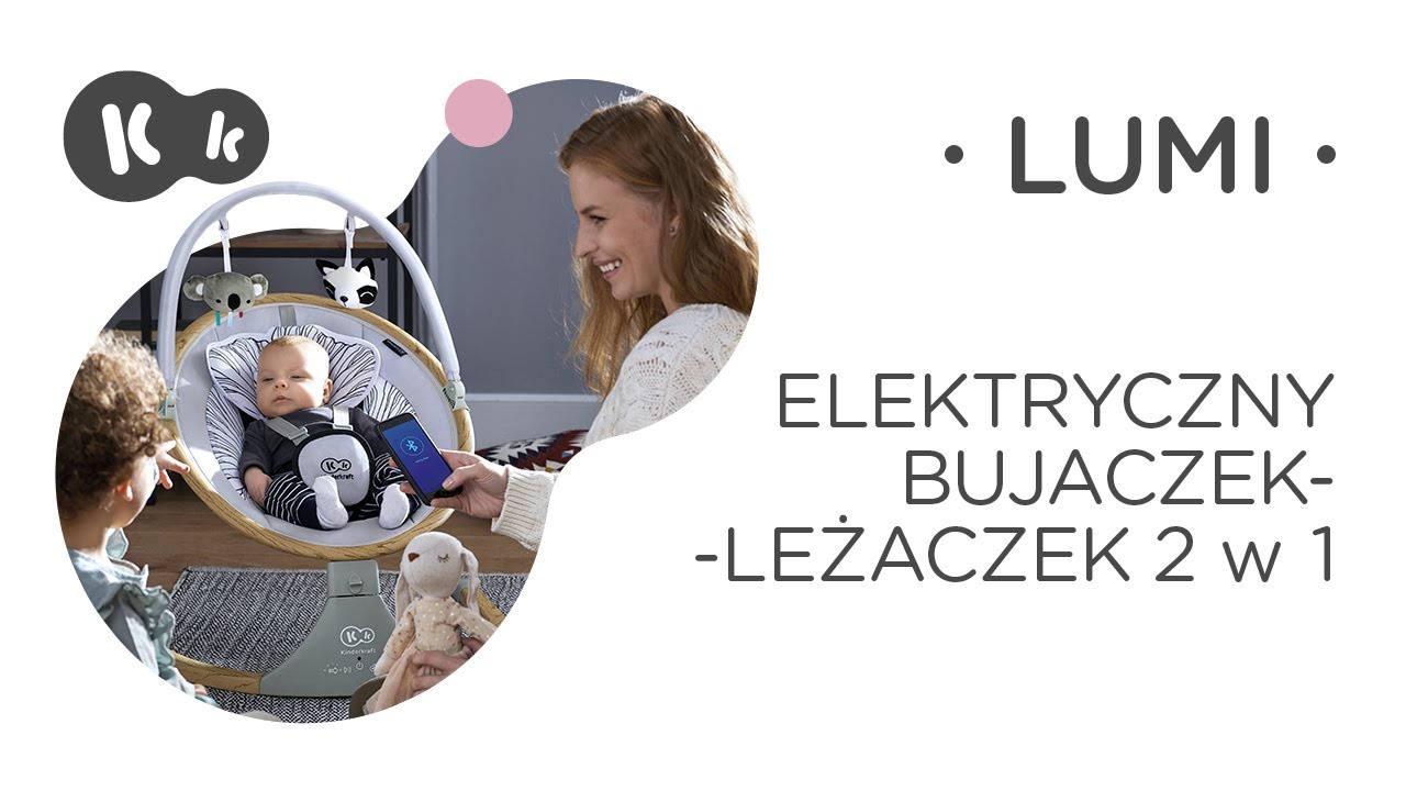 Електрическа люлка/шезлонг KinderKraft - Lumi, дървена
