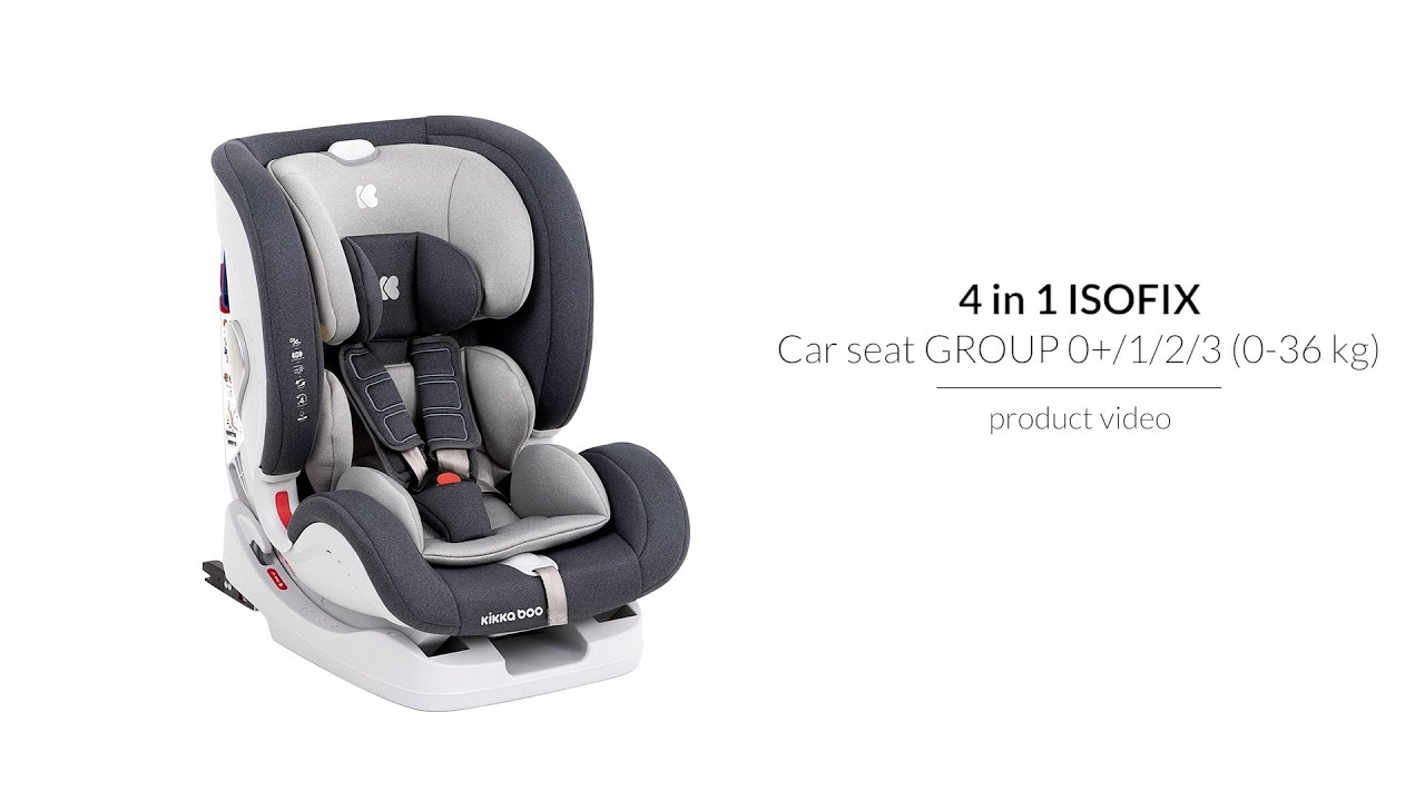 Столче за кола KikkaBoo - 4in1, с IsoFix, 0-36 kg, Raspberry
