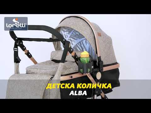 Комбинирана детска количка Lorelli - Alba Premium Set, Steel grey