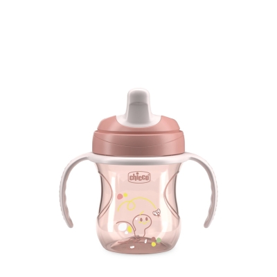 Преходна чаша Chicco - 200 ml, 6 m+, Момиче