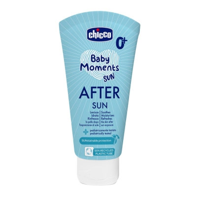 Успокояващо бебешко мляко за след слънце Chicco, 150 ml