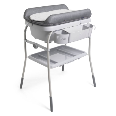 Вана за къпане с повивалник Chicco - Cuddle & Bubble, Graphite Malange