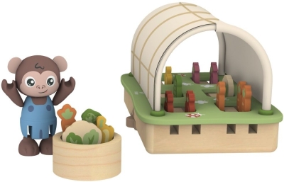 Игрален дървен комплект Hape - Органична оранжерия