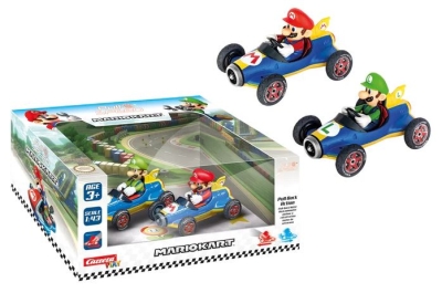 Комплект пулбек колички Carrera - Super Mario, Марио & Луиджи, 2 броя