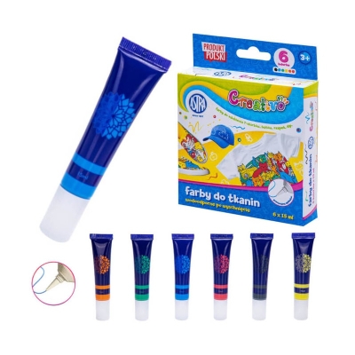 Текстилни бои Astra - Creativo, 6 броя