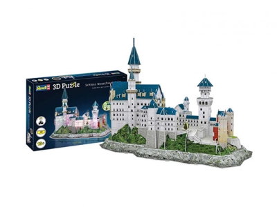 3D пъзел Revell - Замъкът Нойшванщайн, с LED осветление