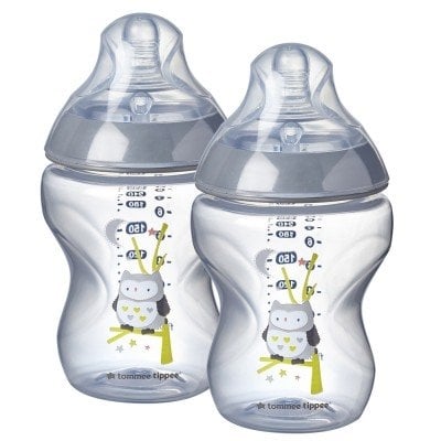 Комплект шишета за хранене Tommee Tippee - Easi Vent, 0+ m, 260 ml, 2 броя