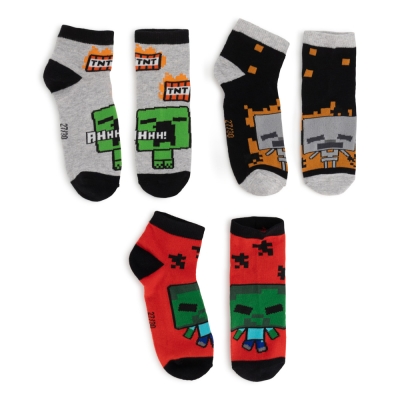 Чорапи Minecraft - Creeper, Zombie & Skeleton