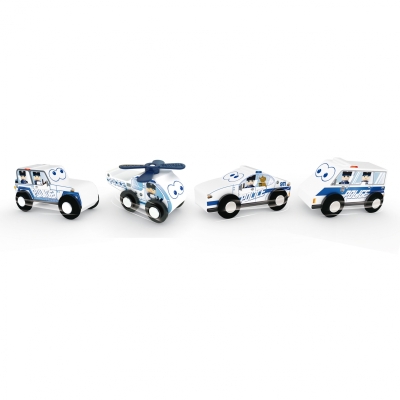 Дървен комплект J′adore - Полиция, 4 части