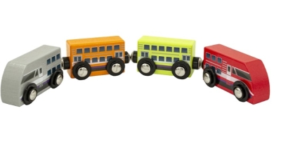 Дървен комплект J′adore - Влак стрела, 4 части