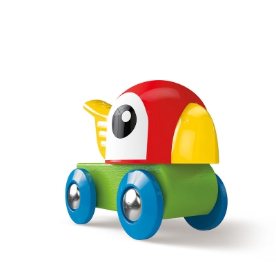 Дървен локомотив Hape - Свирукащ папагал