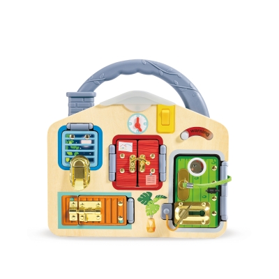 Дървена активна дъска Hape - Заключи и научи