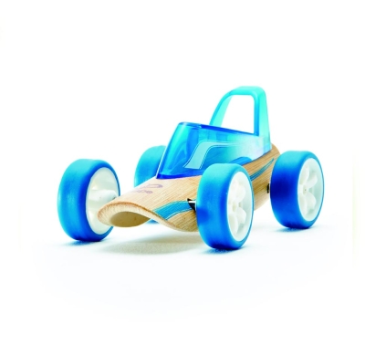 Детска играчка от бамбук Hape - Количка, Звяр