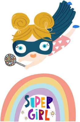 Комплект 2 броя стикери Ginger Home - Super Girl