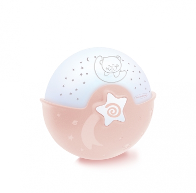 Прожектор с успокояваща светлина 3 в 1 Infantino - Розов