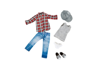 Комплект дрехи за кукла Kruselings - Скейтърски костюм