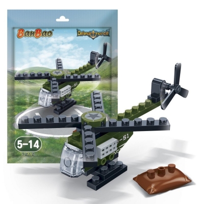 Мини конструктор BanBao - Военен хеликоптер, 29 части