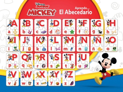 Образователен пъзел Educa - Mickey and Friends, Азбука, 81 части
