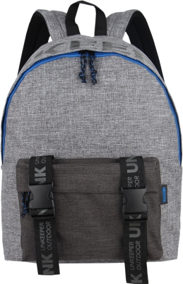 Ученическа раница Unkeeper - Buckles, Сиво & Синьо