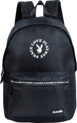 Ученическа раница Unkeeper - Playboy, Bunny, Черна