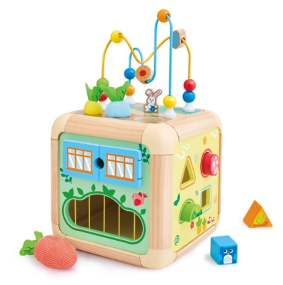 Занимателен куб Hape - С активности, 8 части