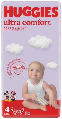 Бебешки пелени Huggies - Ultra Comfort 4, 50 броя