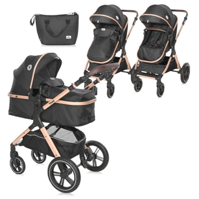 Комбинирана количка Lorelli - Viola, Black Diamonds