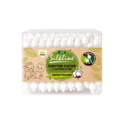 Бебешки клечки за уши Silkline,  60 броя