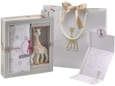 Подаръчен сет Sophie la Giraffe - С пелена за повиване