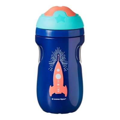 Неразливаща се термо чаша с твърд накрайник Tommee Tippee, 260 ml Синя