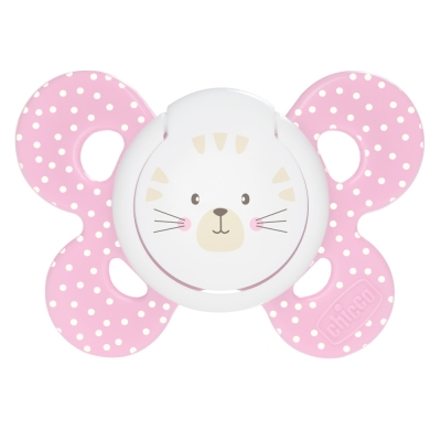 Силиконова залъгалка Chicco - Physio Comfort, Момиче, 6-16 m