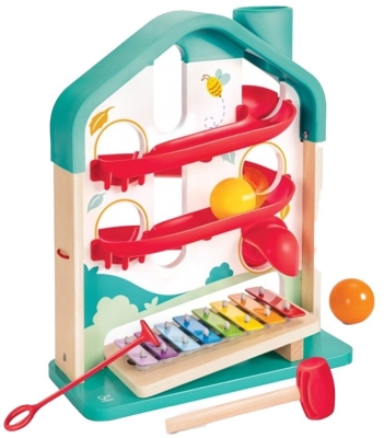 Детска музикална писта Hape - С топчета и ксилофон