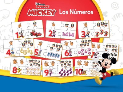 Образователен пъзел Educa - Mickey and Friends, Числа, 40 части