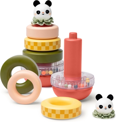 Бебешка играчка Taf Toys - Кула с рингове, Панда