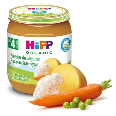 Био зеленчуково пюре Hipp - Различни зеленчуци, 125 g